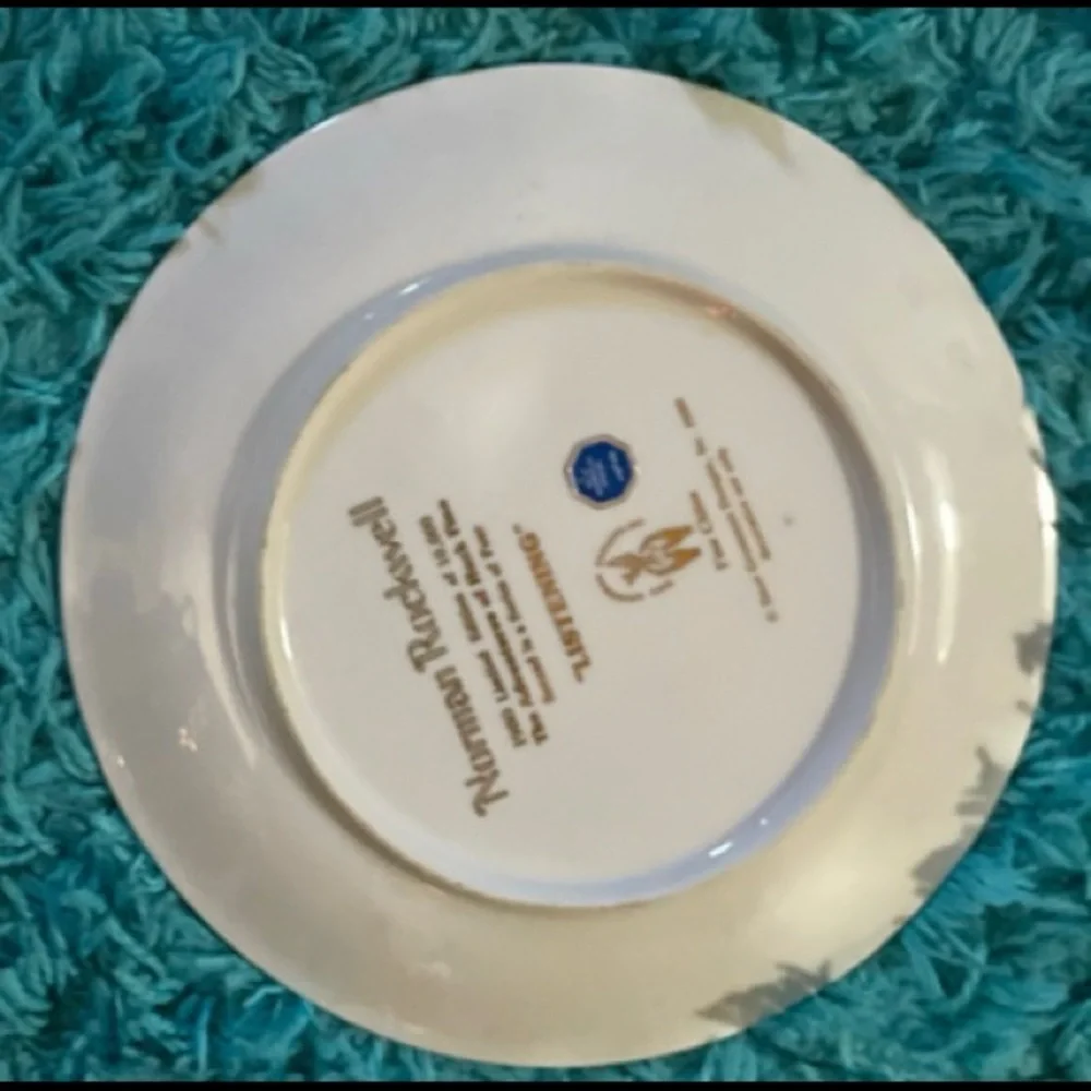 Antique Collectible Vintage. Norman Bates Gold Trimmed Plate.